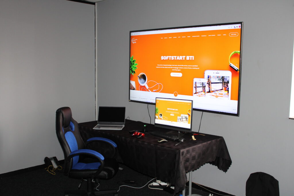 Screen showing the Softstart BTI website in the innovation space