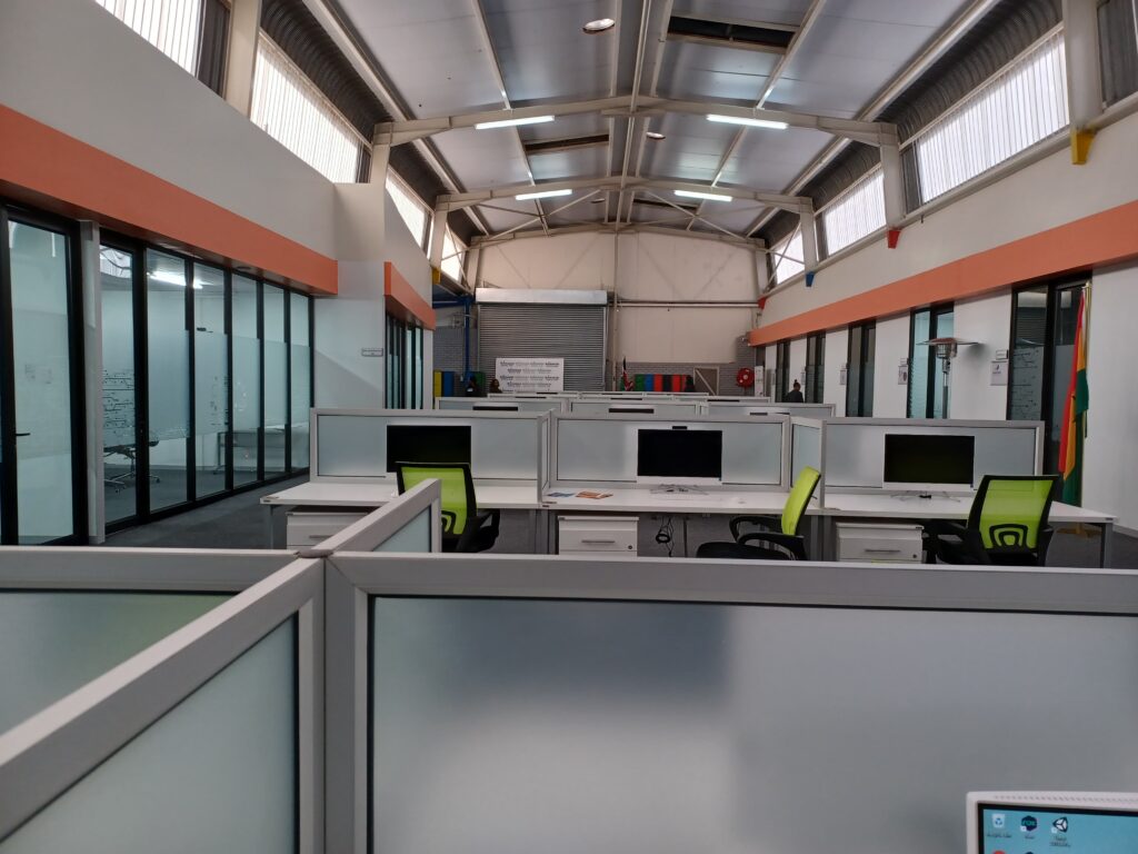 Hot-desk area at the Botshabelo Digital Hub